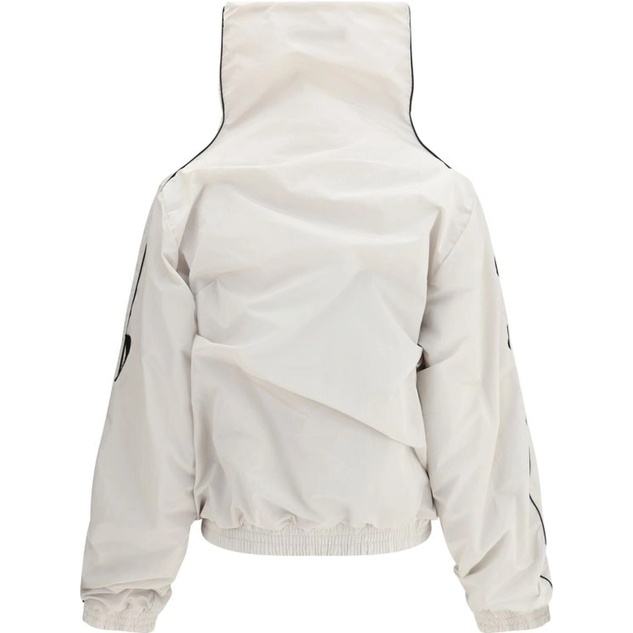 Gray Polyamide Full-Length Jacket
