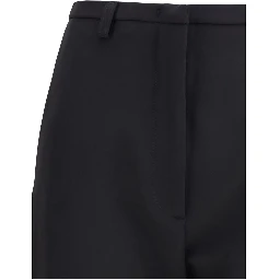 Black Polyester Skinny Pants