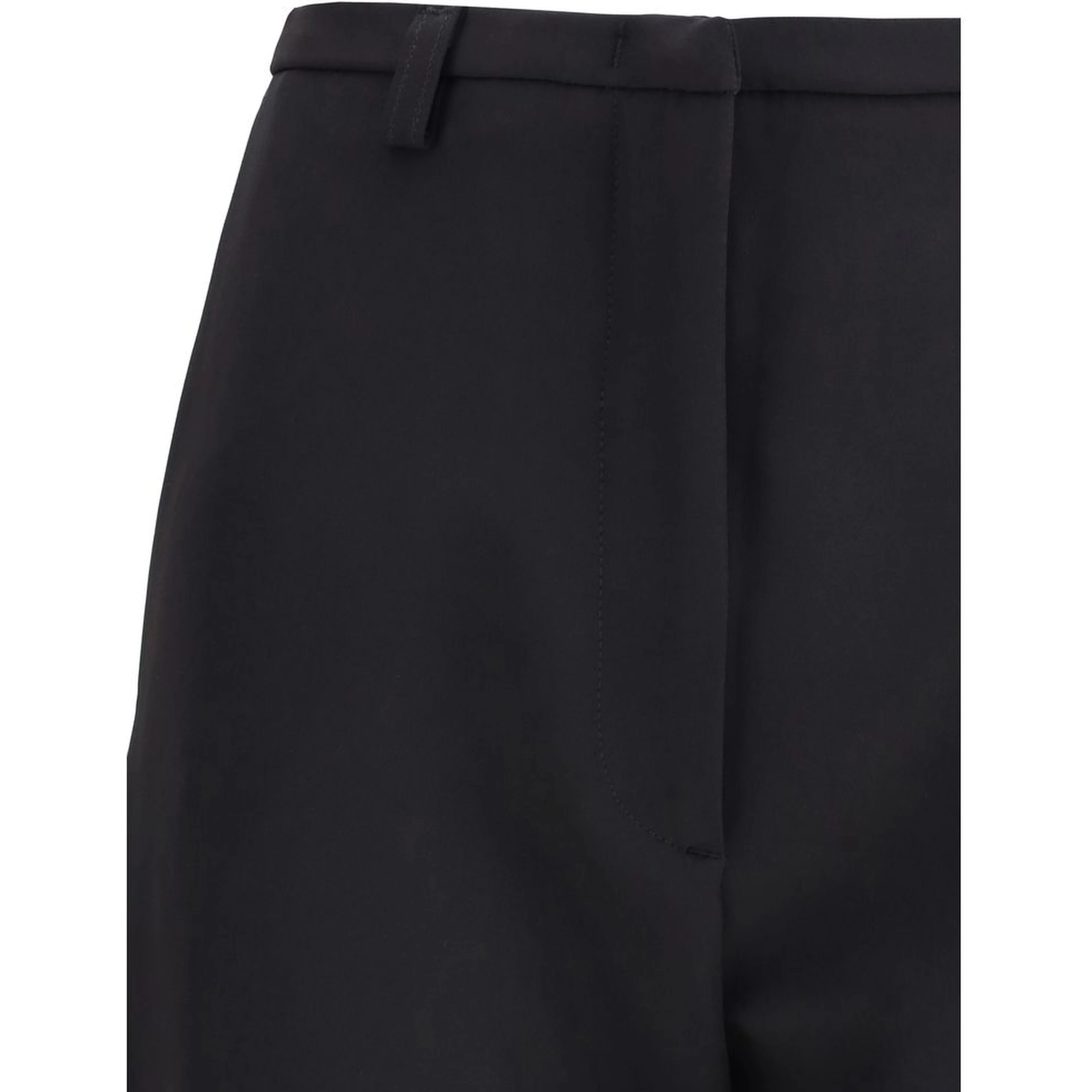 Black Polyester Skinny Pants