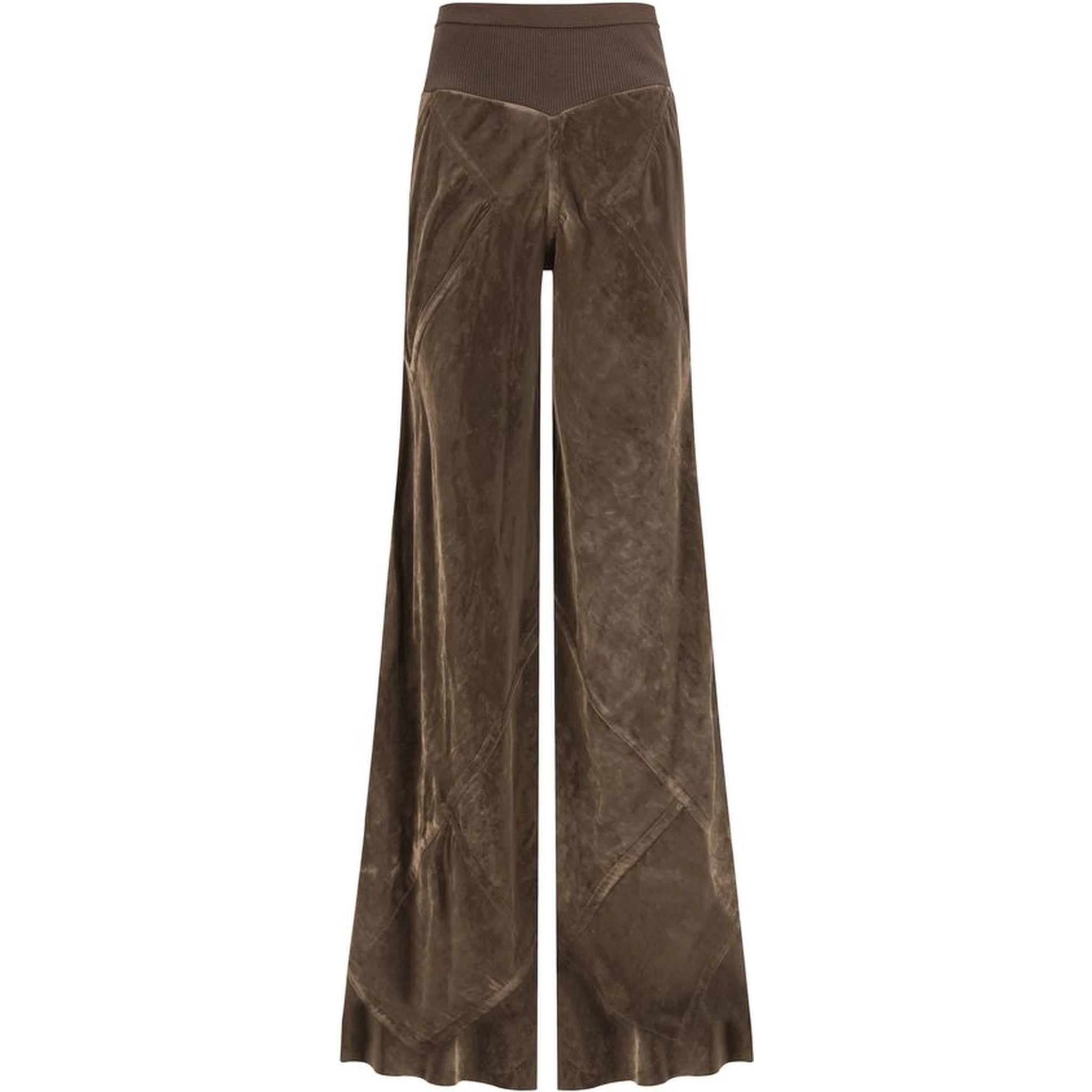 Brown Viscose Casual Pants