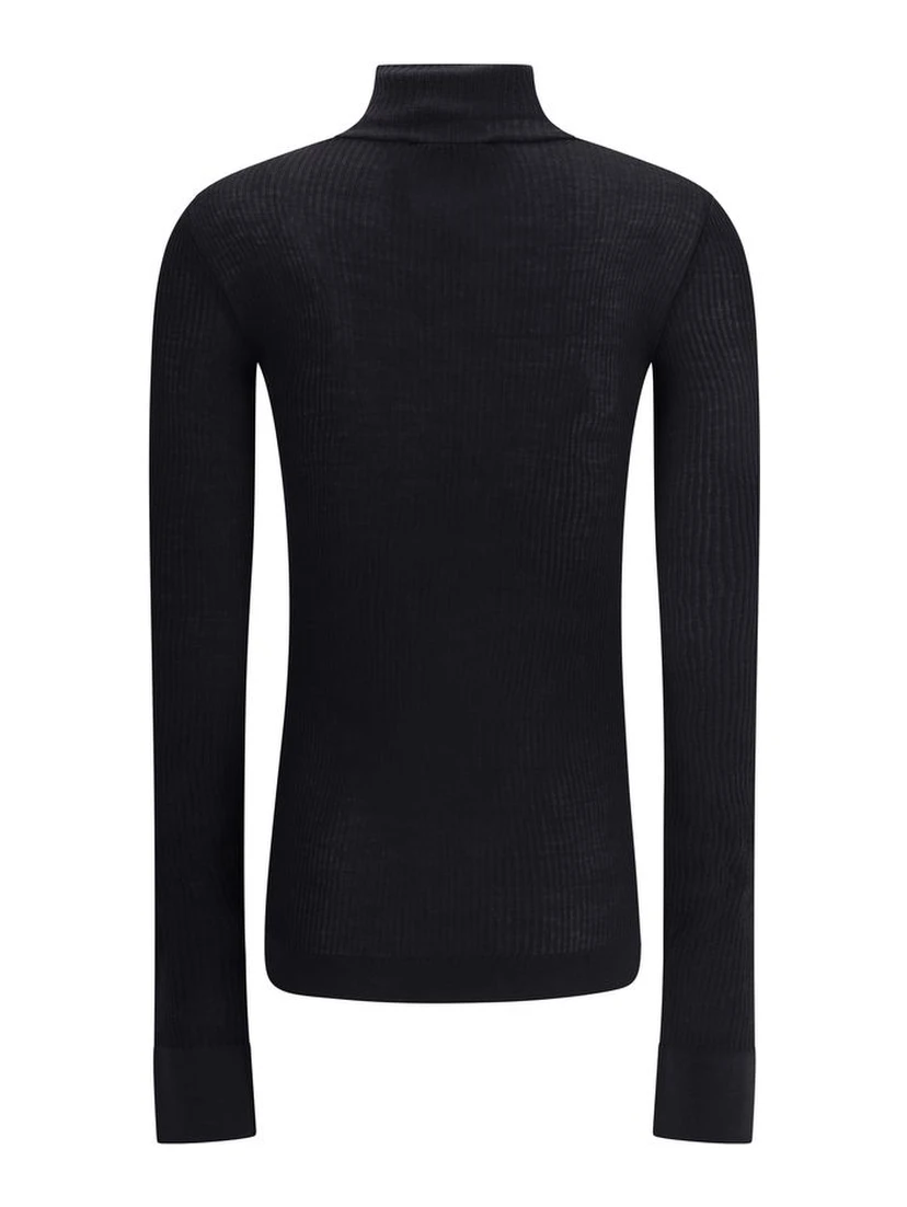 Black Wool Top