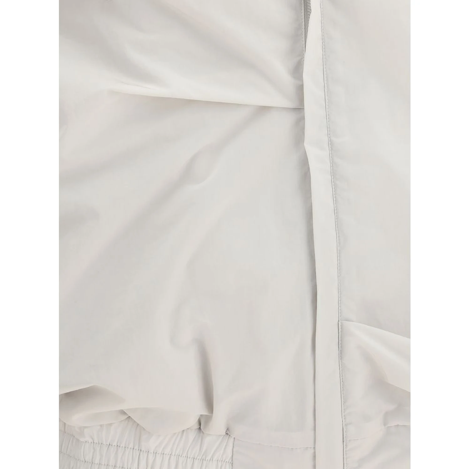 Gray Polyamide Full-Length Jacket