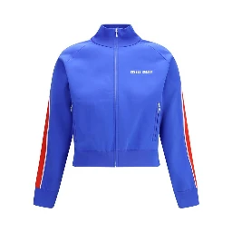 Blue Polyamide Sweatshirt