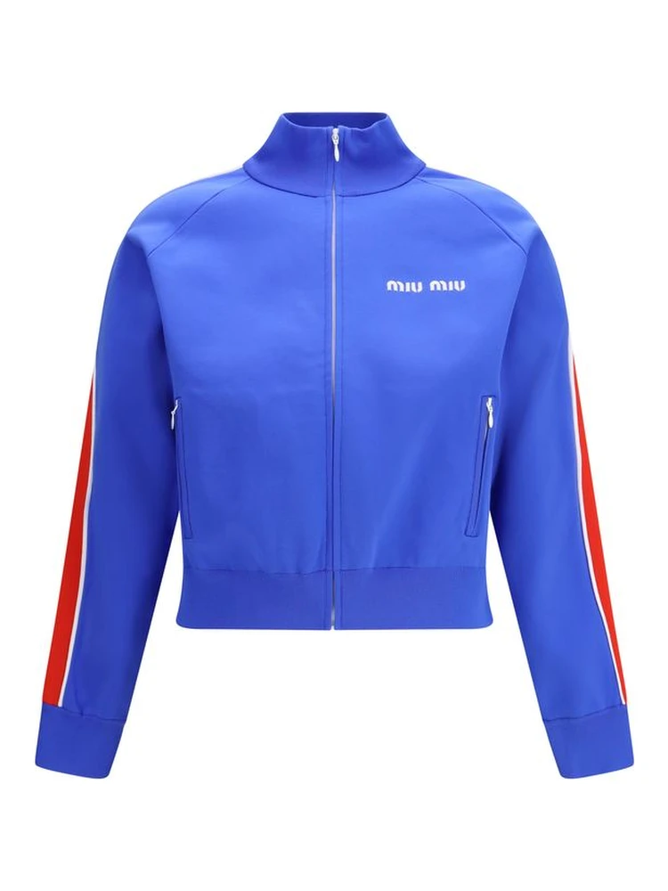 Blue Polyamide Sweatshirt