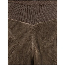 Brown Viscose Casual Pants