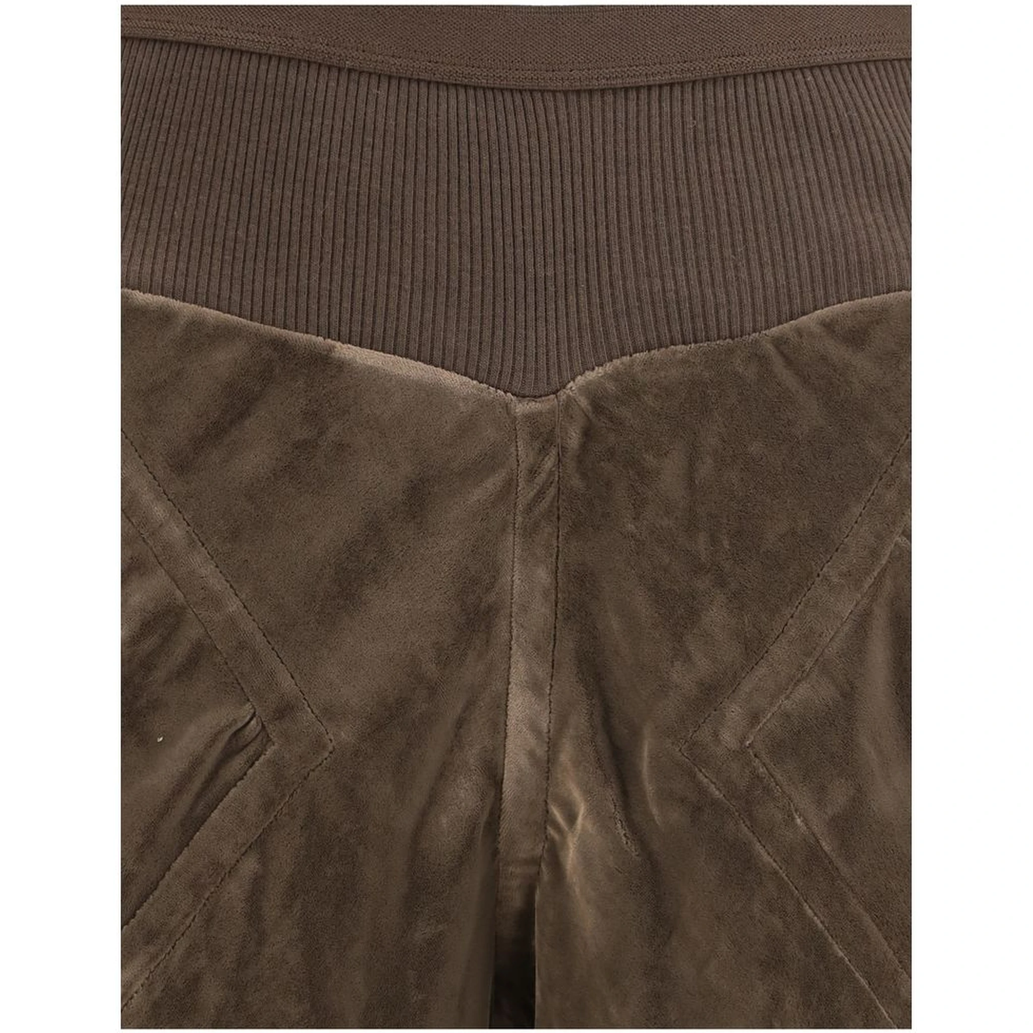 Brown Viscose Casual Pants