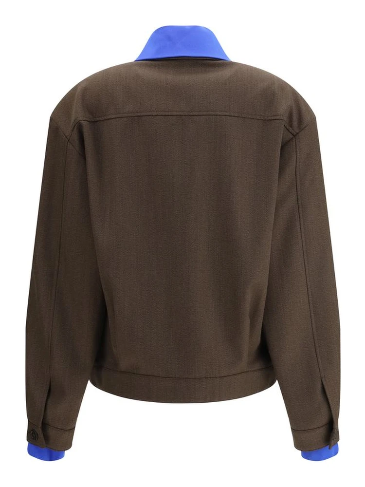 Brown Fleece Wool Bomber alternative