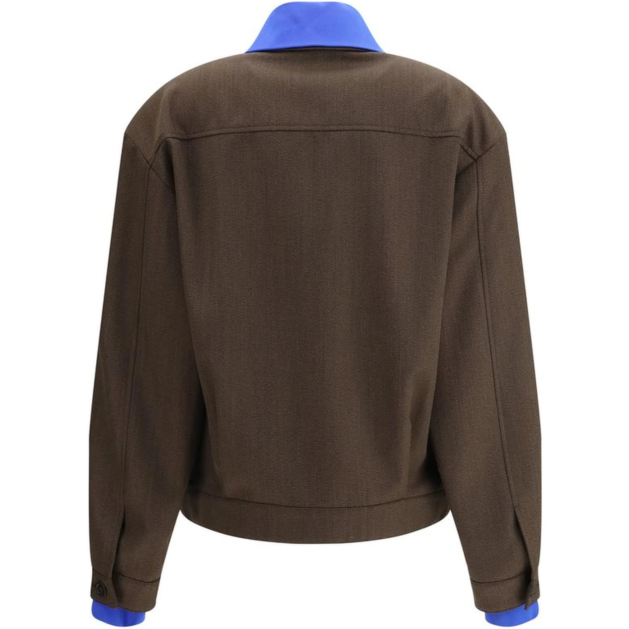 Brown Fleece Wool Bomber