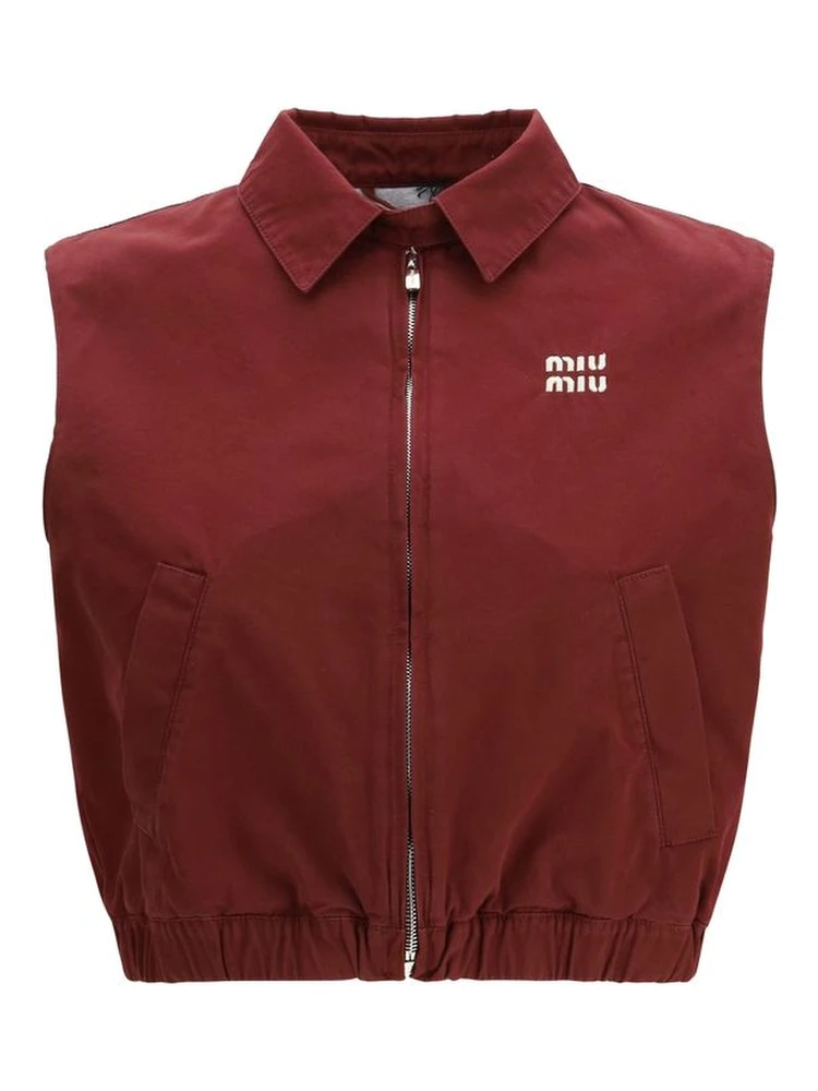 Bordeaux Cotton Jackets And Coat