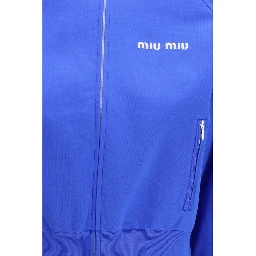 Blue Polyamide Sweatshirt