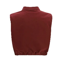 Bordeaux Cotton Jackets And Coat