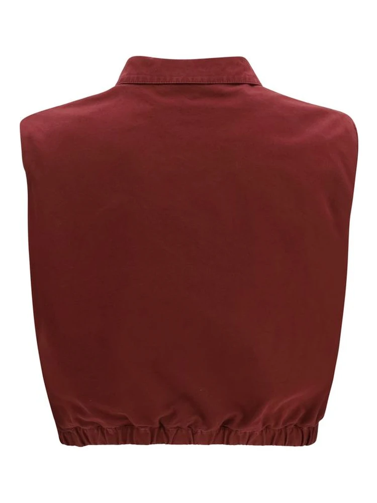 Bordeaux Cotton Jackets And Coat alternative