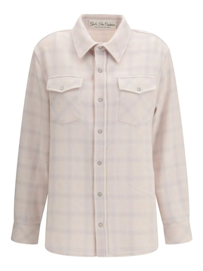 White Cashmere Pattern Shirt