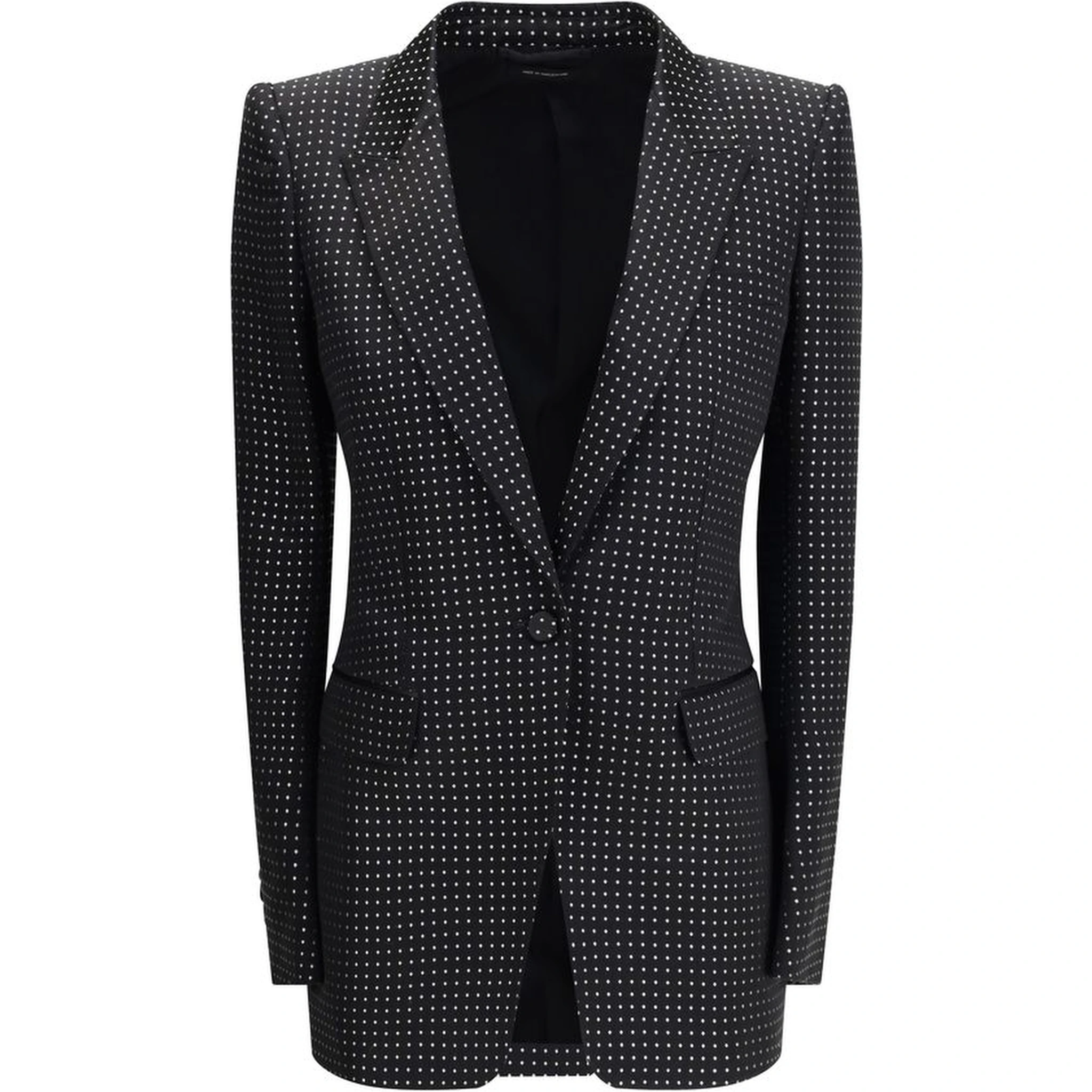 معطف حريري أسود