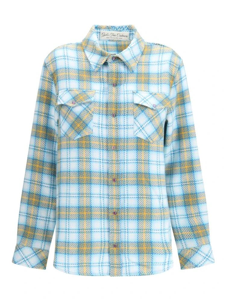 Blue Cashmere Pattern Shirt