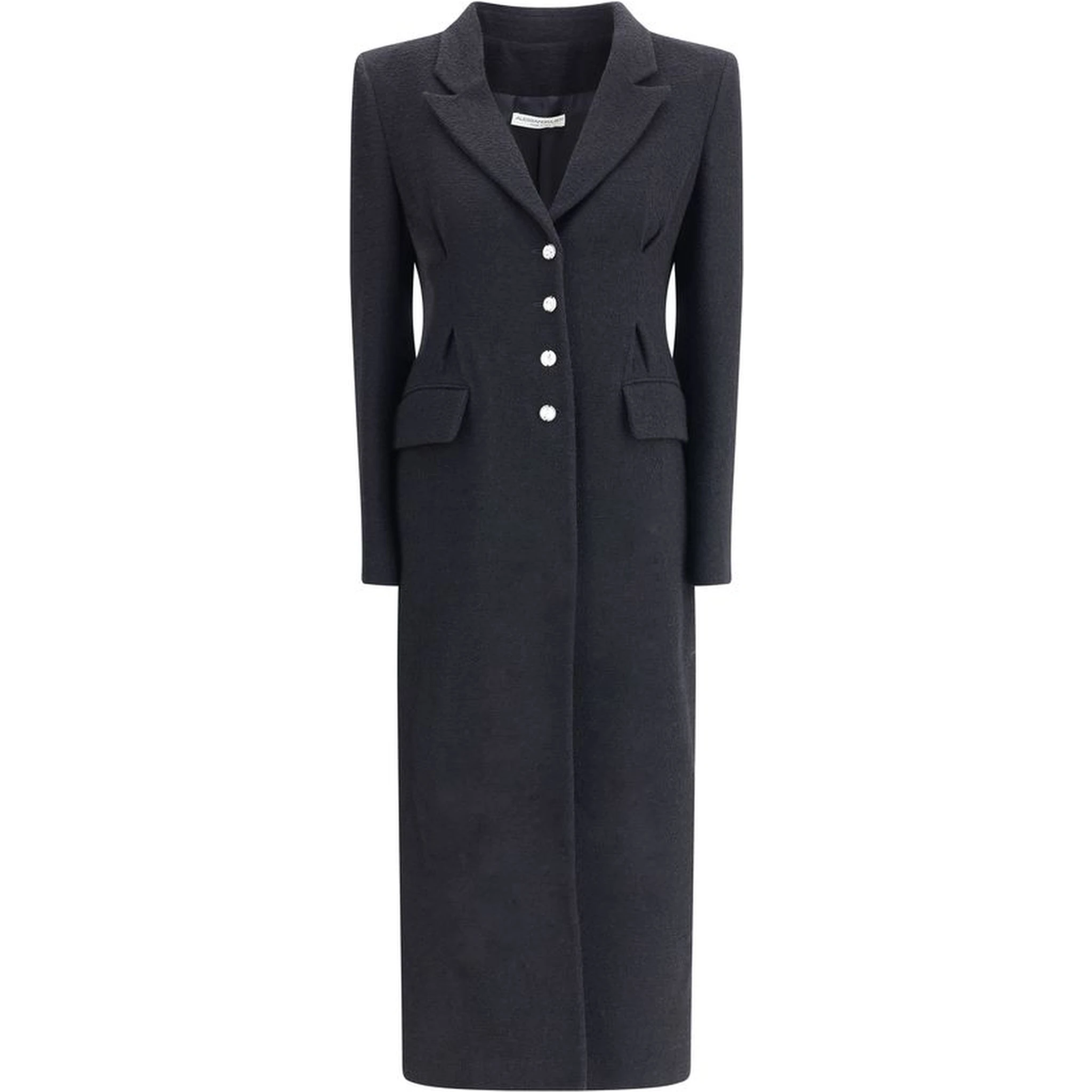 معطف صوف أسود