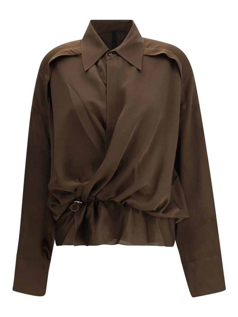 Brown Silk Blouse