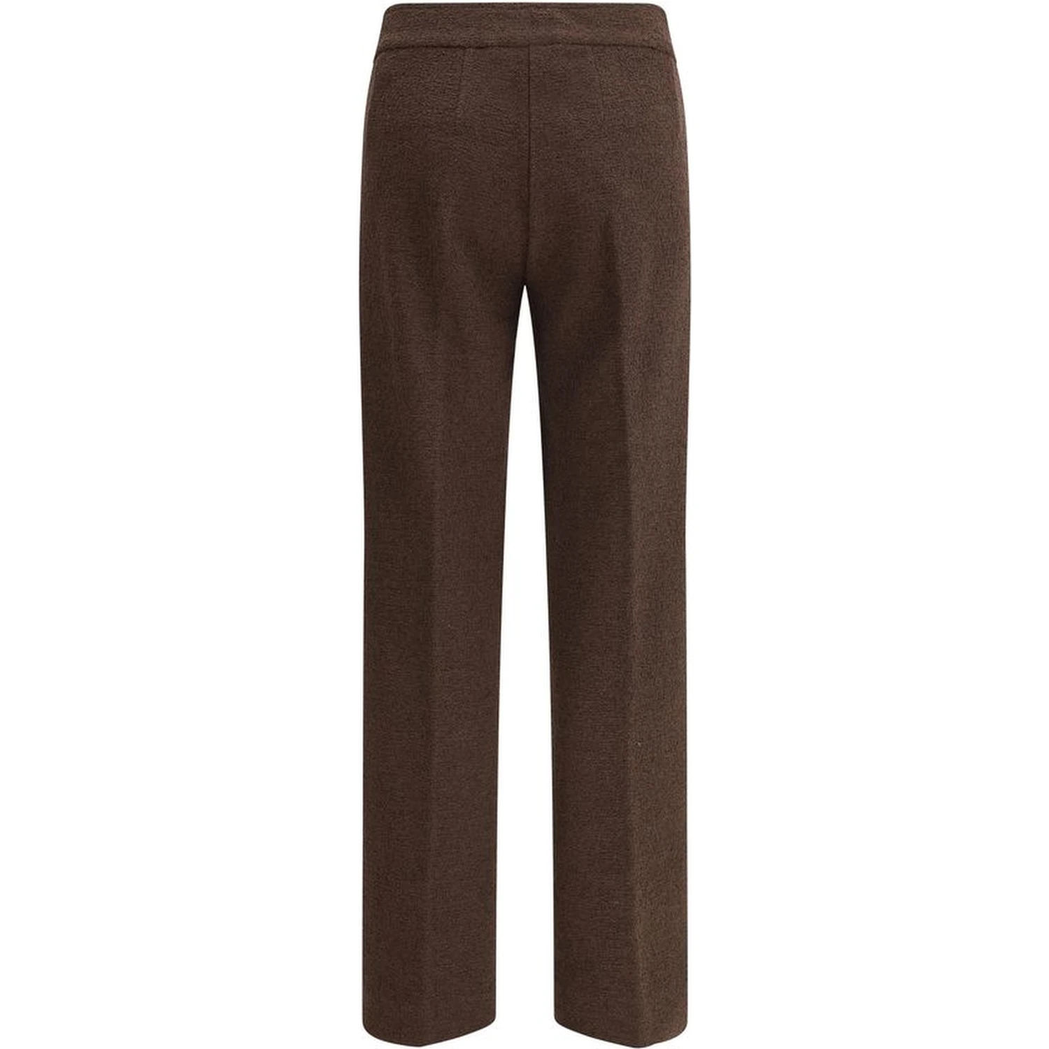 Brown Polyester Casual Pants