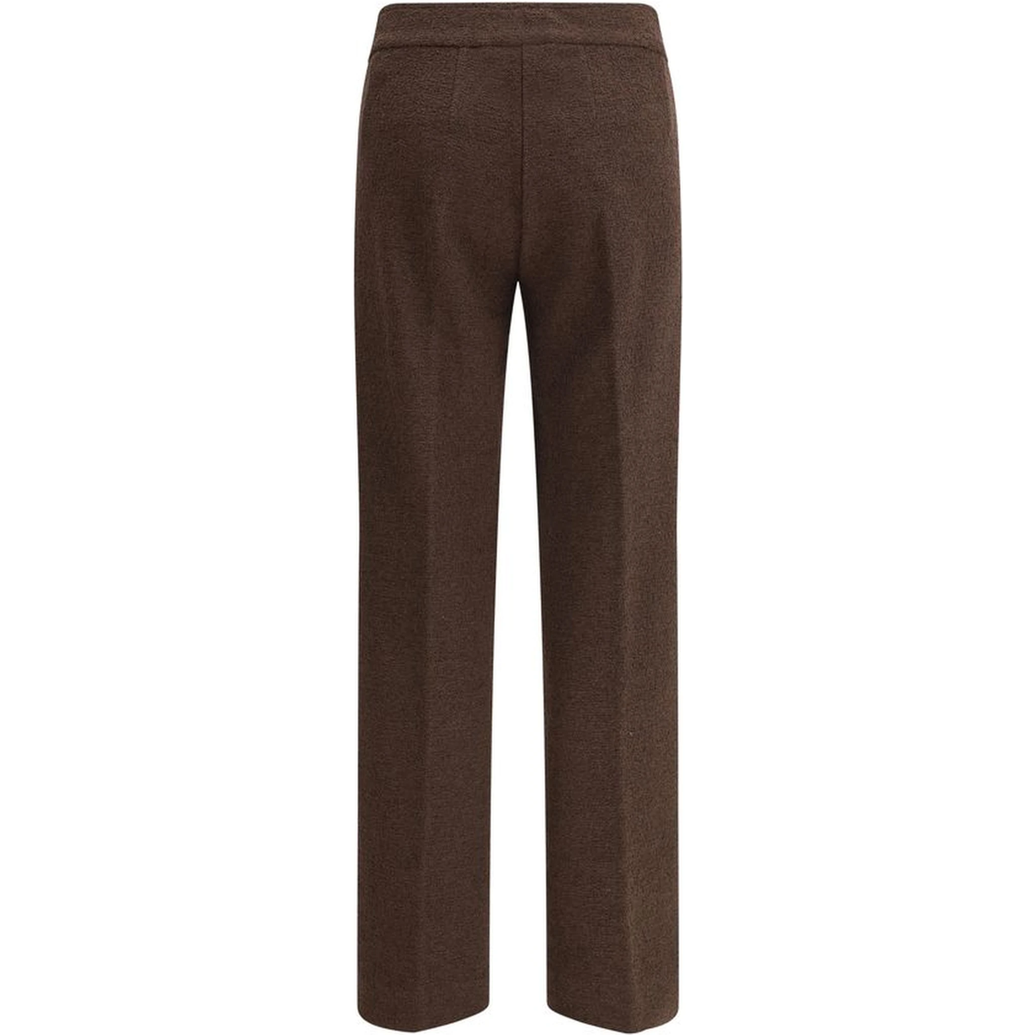 Brown Polyester Casual Pants