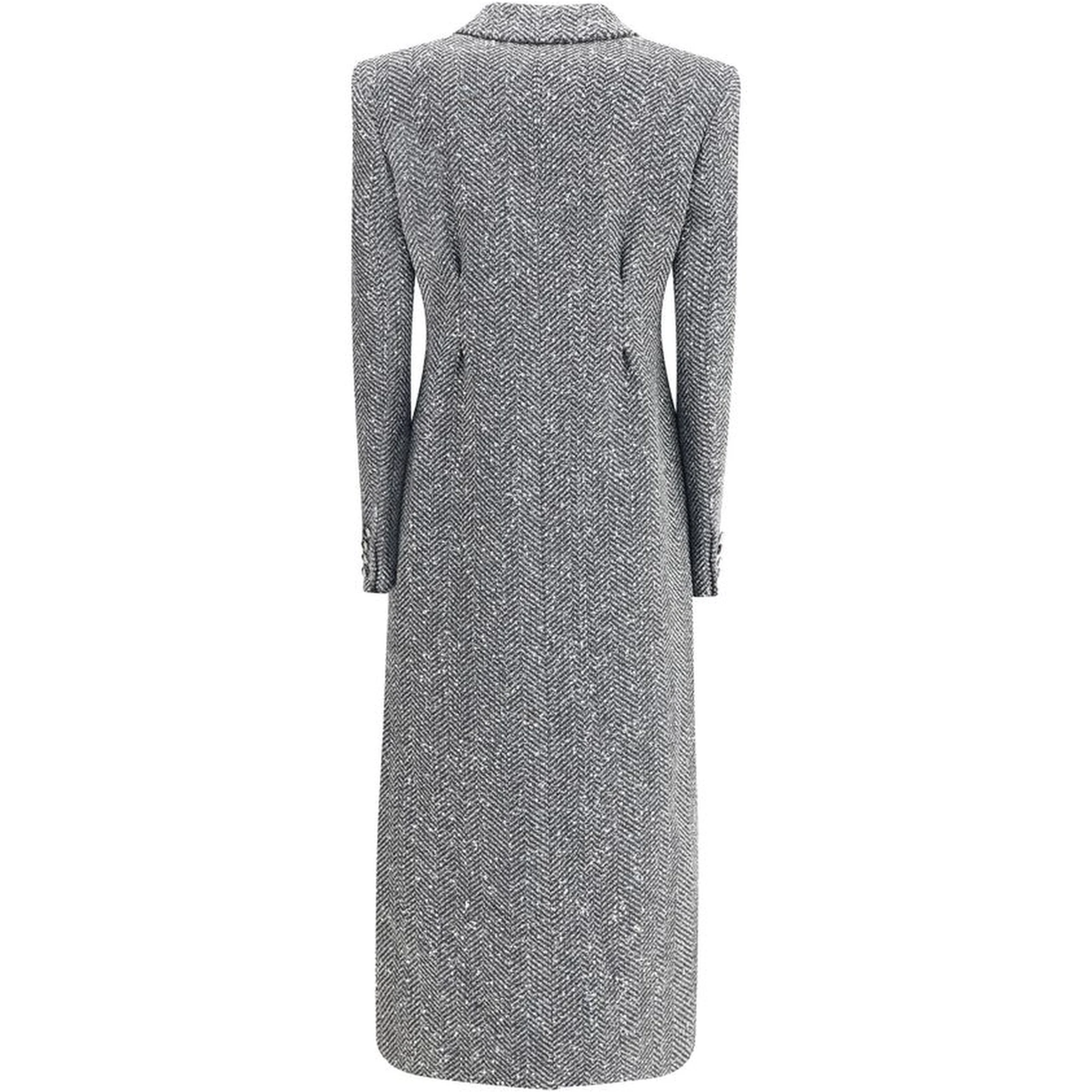 Gray Fleece Wool Coat