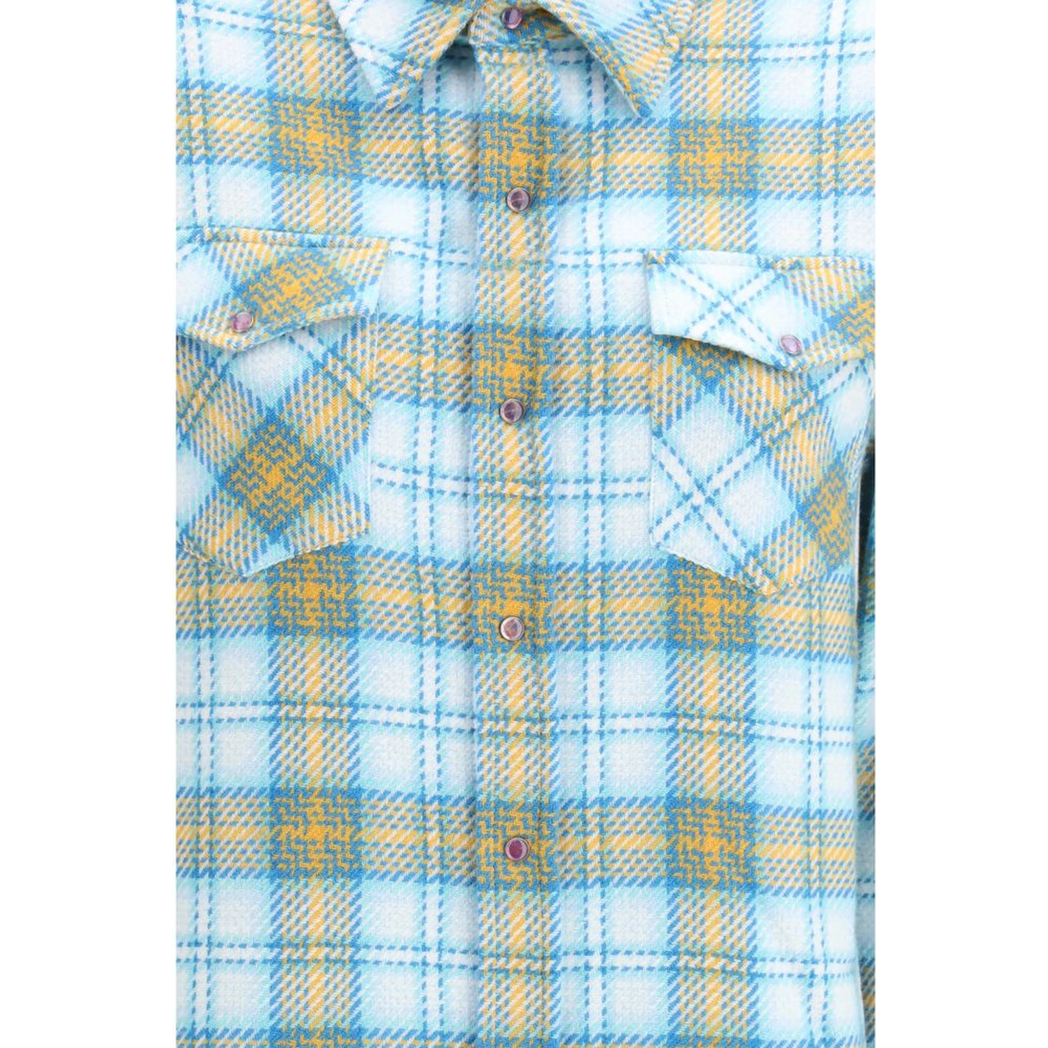Blue Cashmere Pattern Shirt