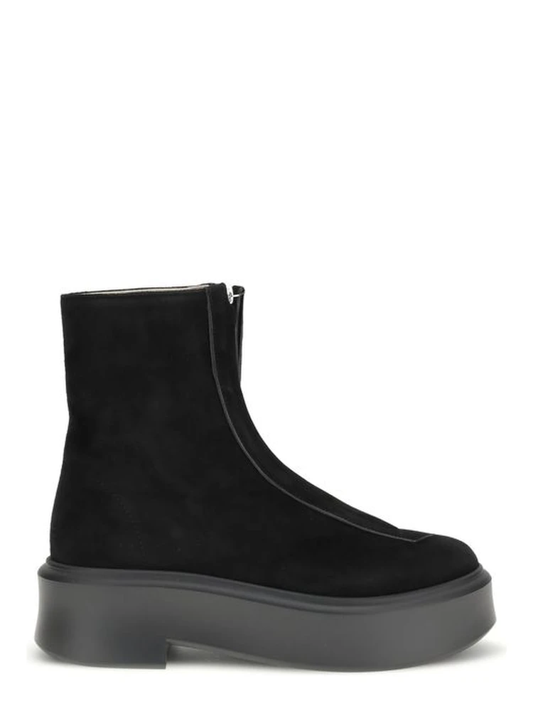 Black Rubber Ankle Boots