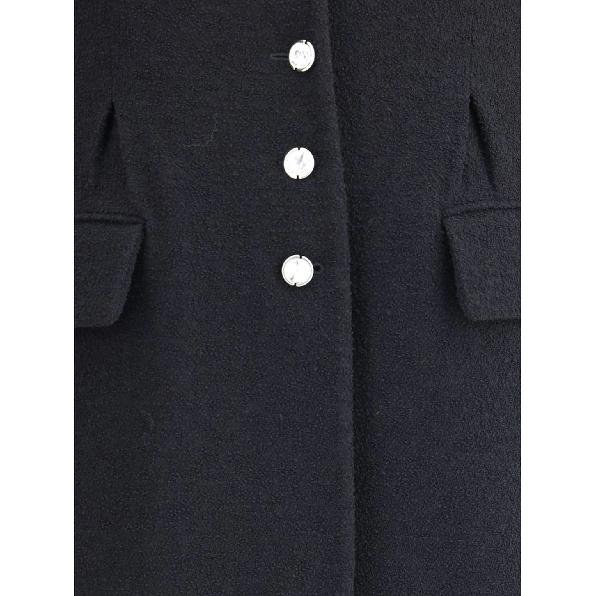 معطف صوف أسود