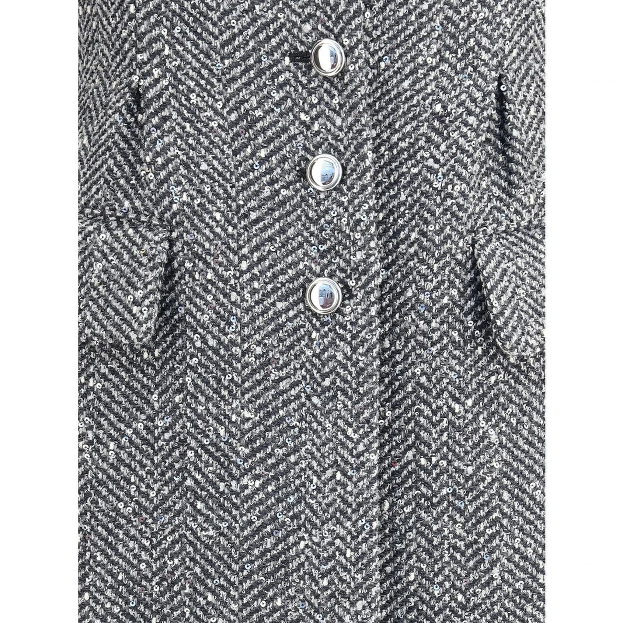 Gray Fleece Wool Coat