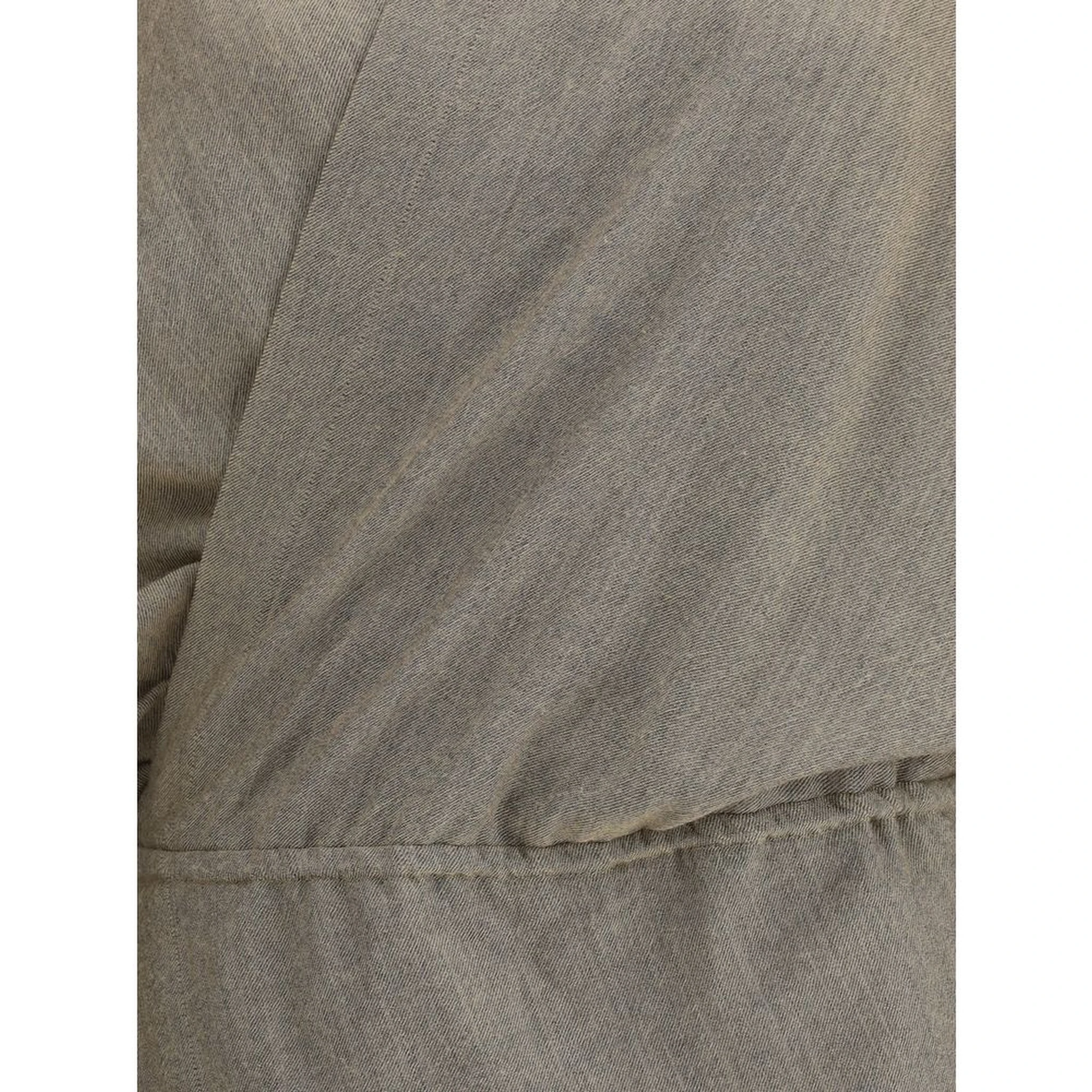 Beige Fleece Wool Casual Dress