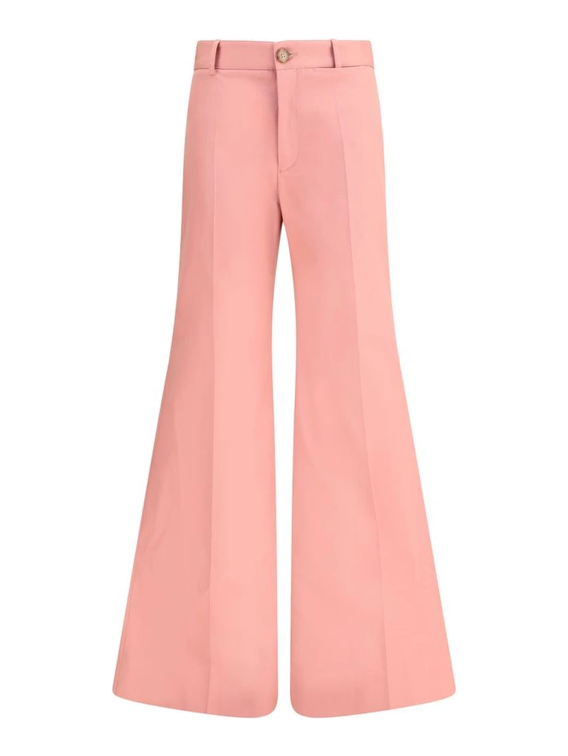 Multicolor Cotton Flared Pants