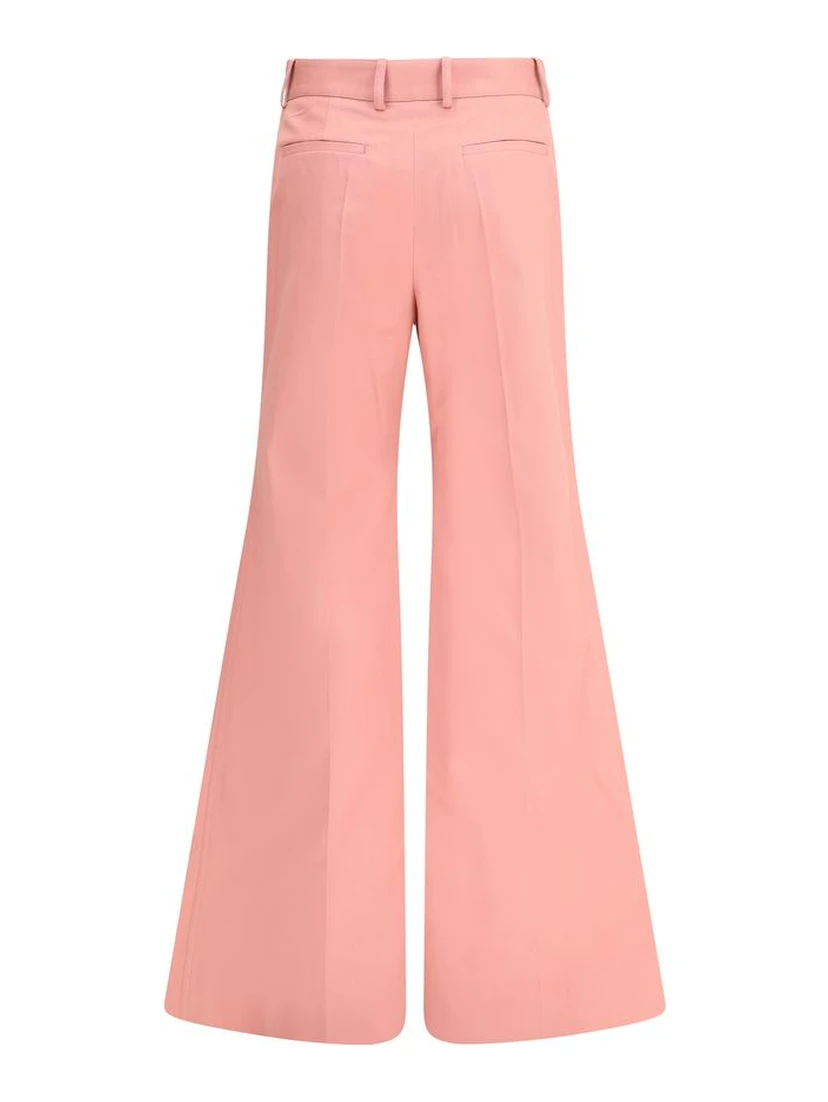 Multicolor Cotton Flared Pants