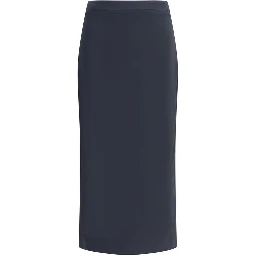 Black Viscose Midi Skirt