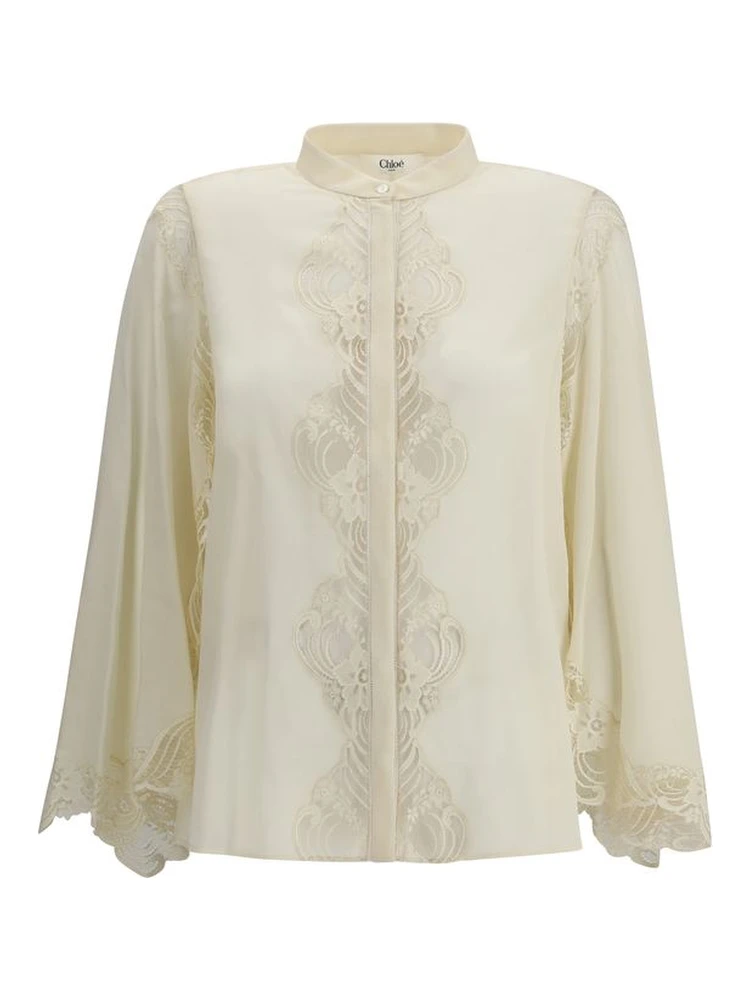 Beige Silk Blouse