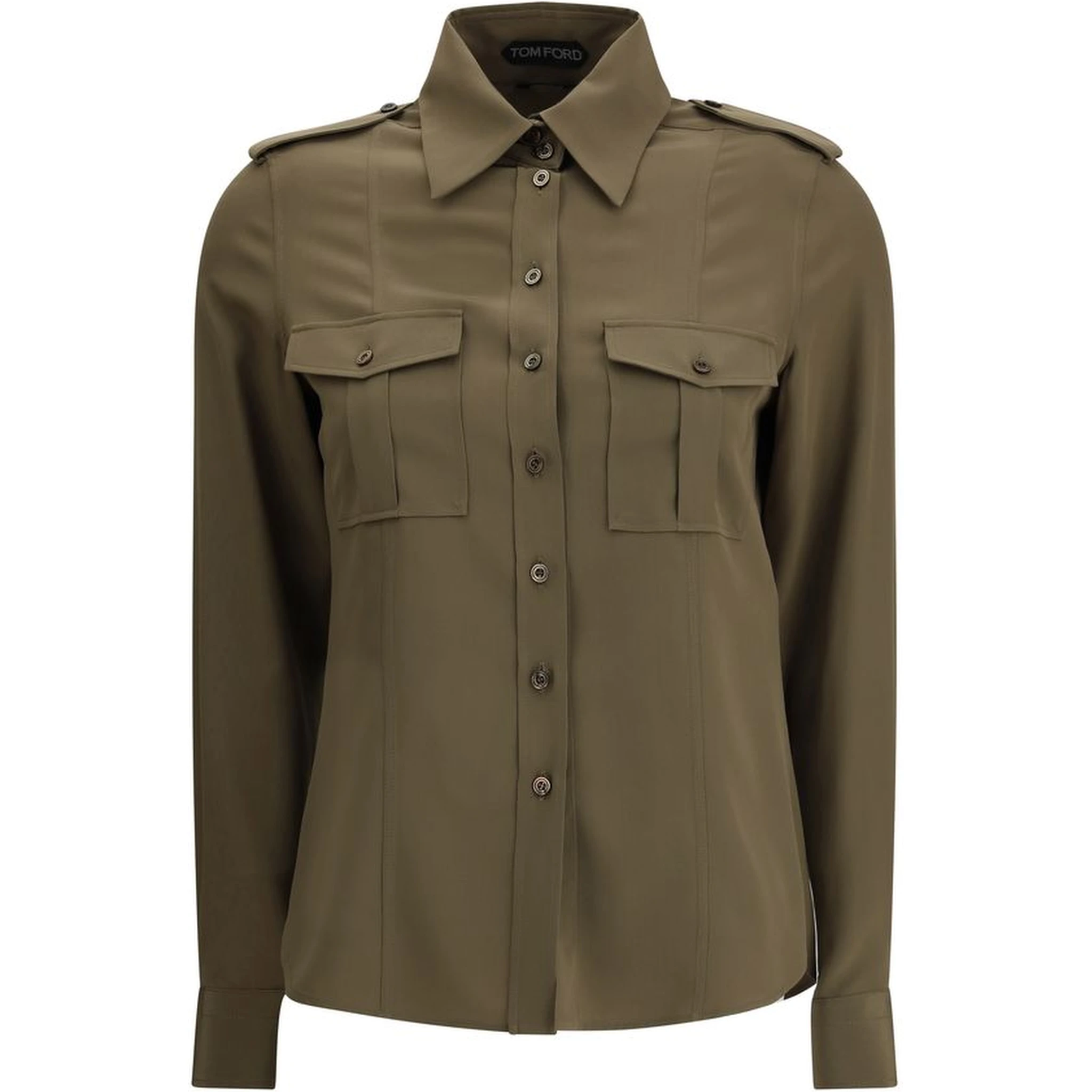 قميص حريري ثنائي اللون