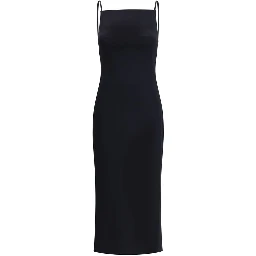 فستان كاجوال أسود من الفسكوز