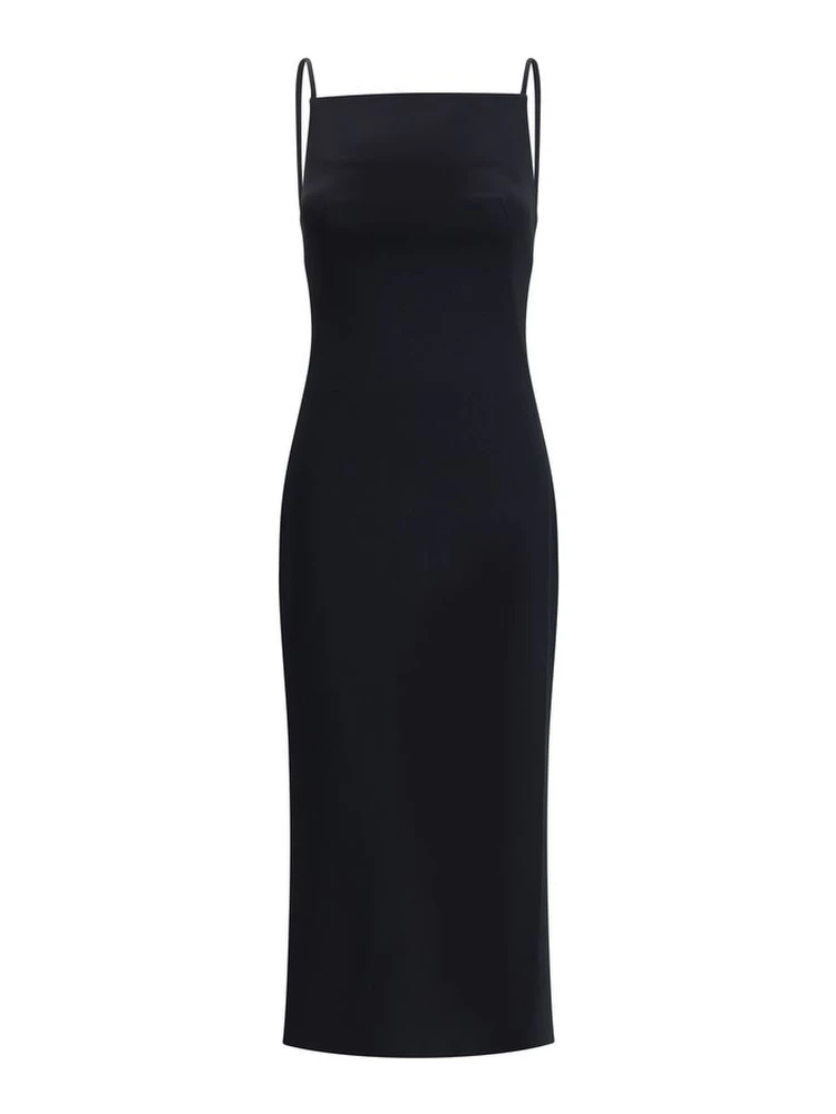 Black Viscose Casual Dress