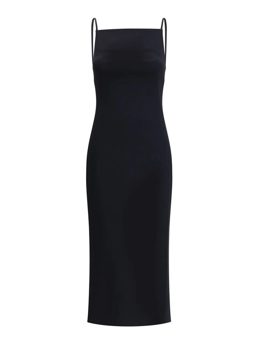 Black Viscose Casual Dress