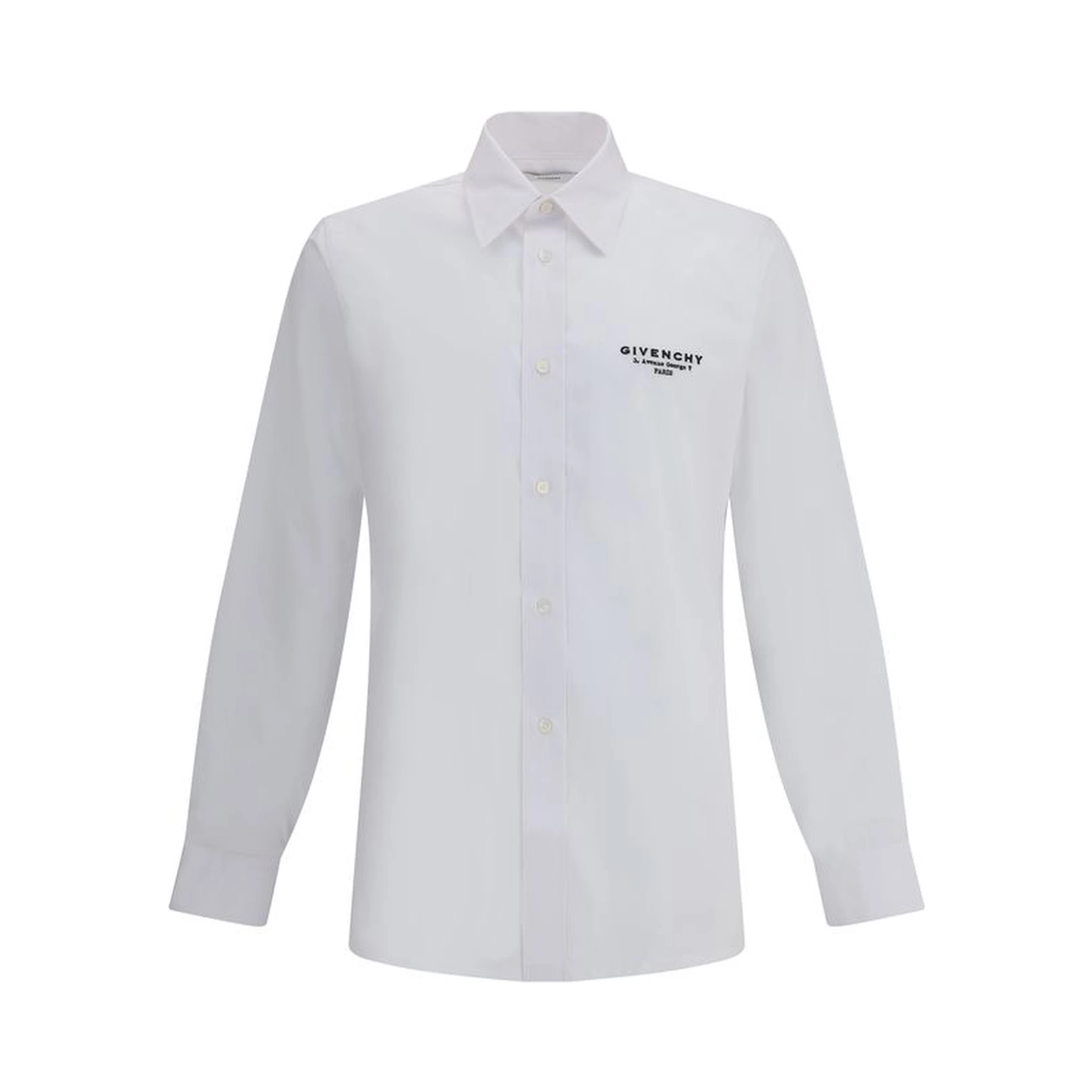 قميص أبيض من القطن