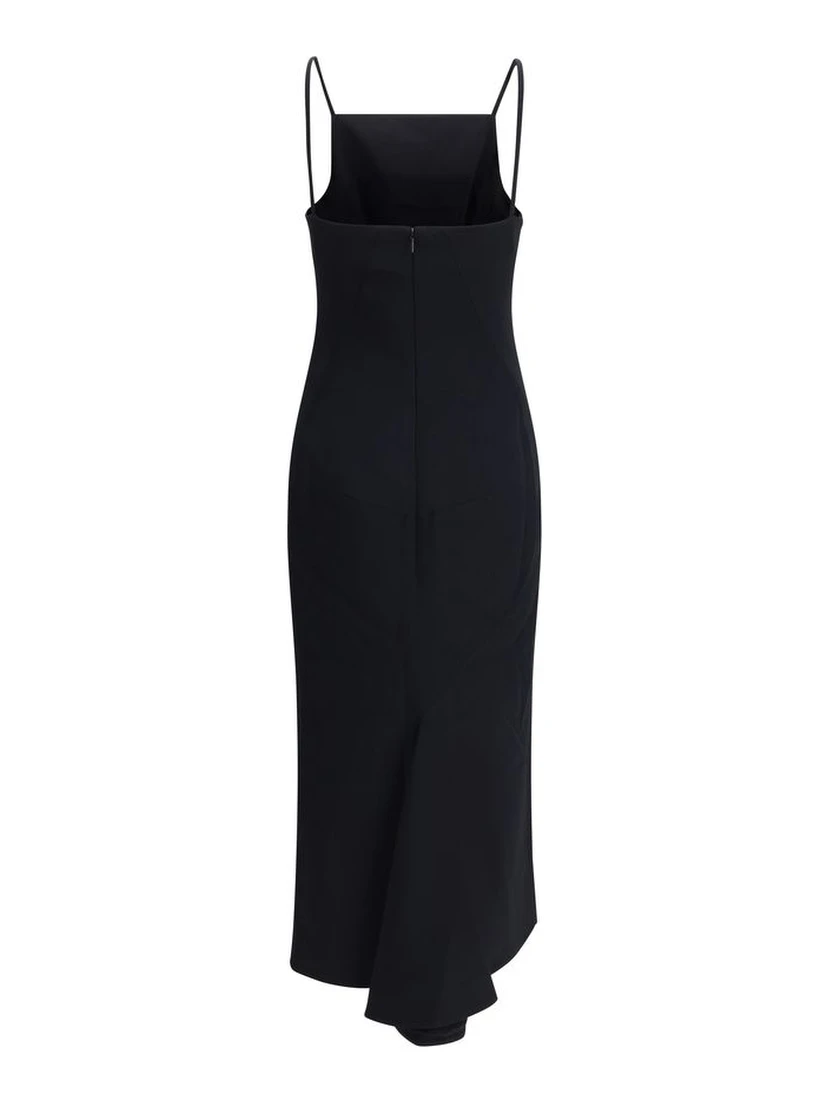 Black Viscose Casual Dress