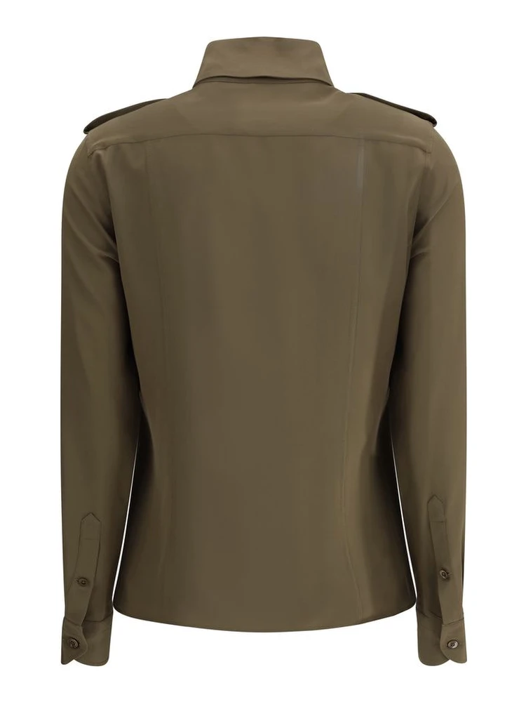 قميص حريري ثنائي اللون alternative