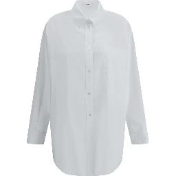 قميص أبيض من القطن