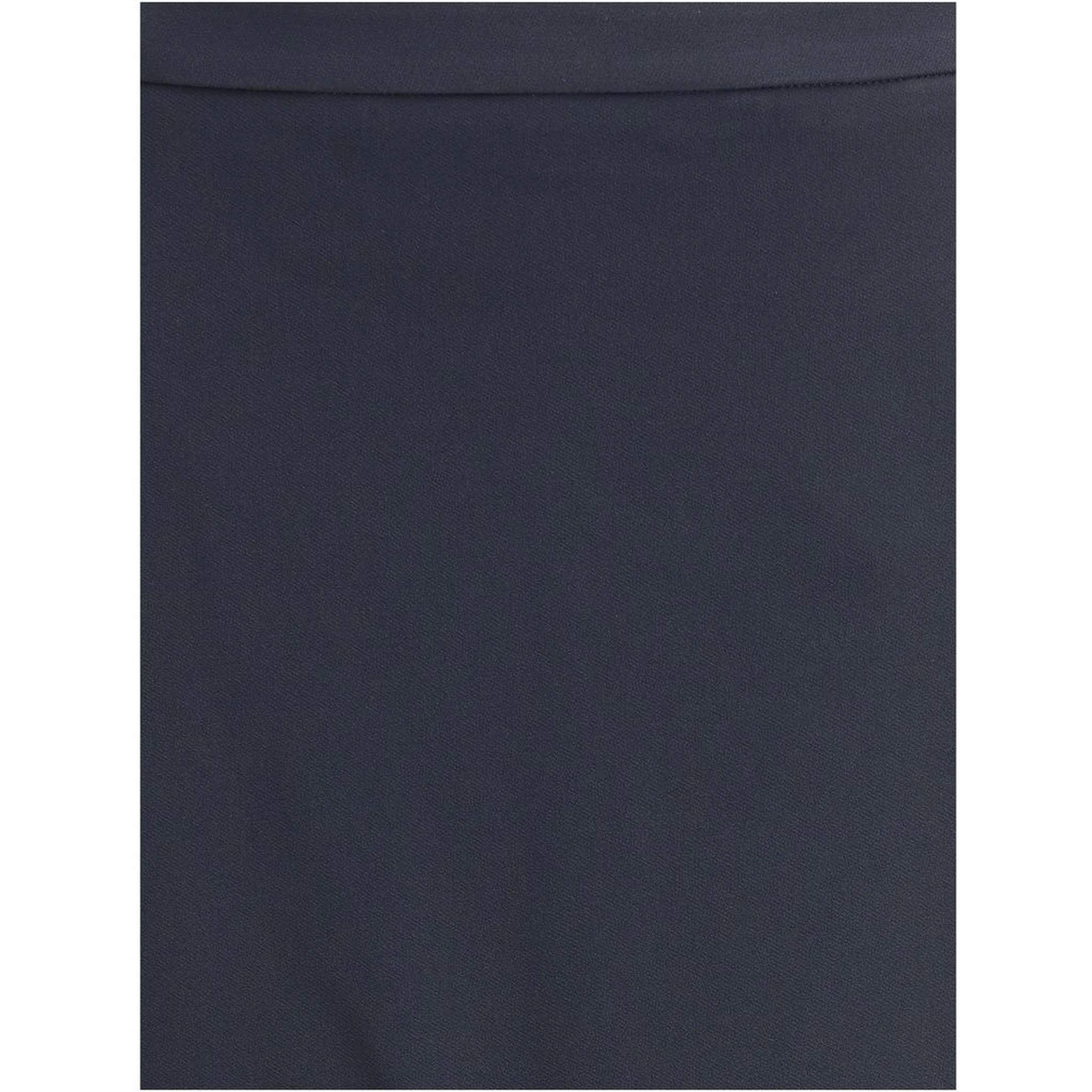 Black Viscose Midi Skirt