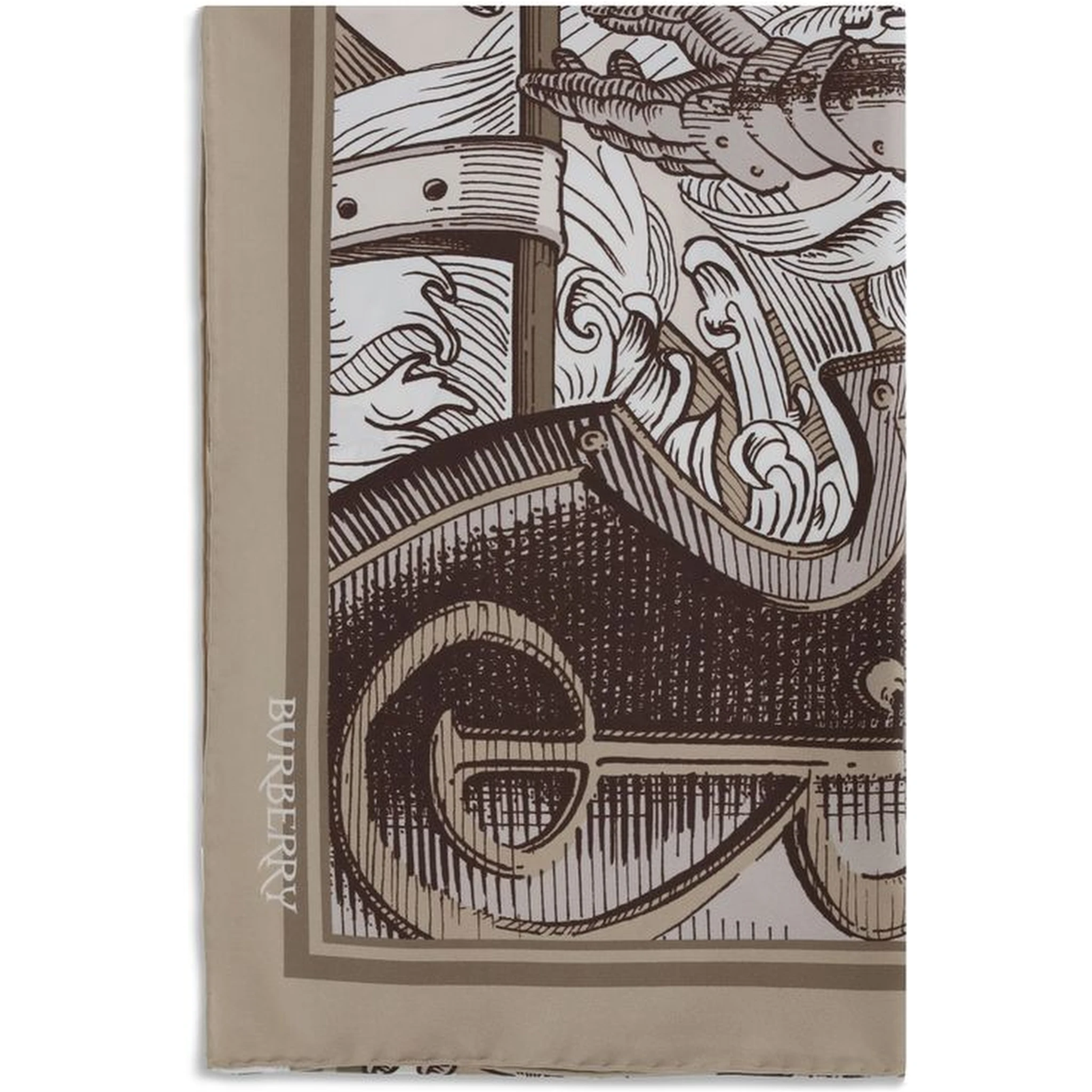 Beige Silk Scarf