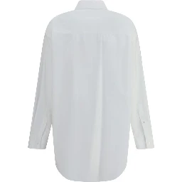 قميص أبيض من القطن