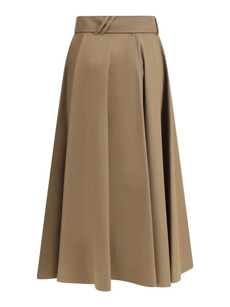 Brown Cotton Midi Skirt alternative