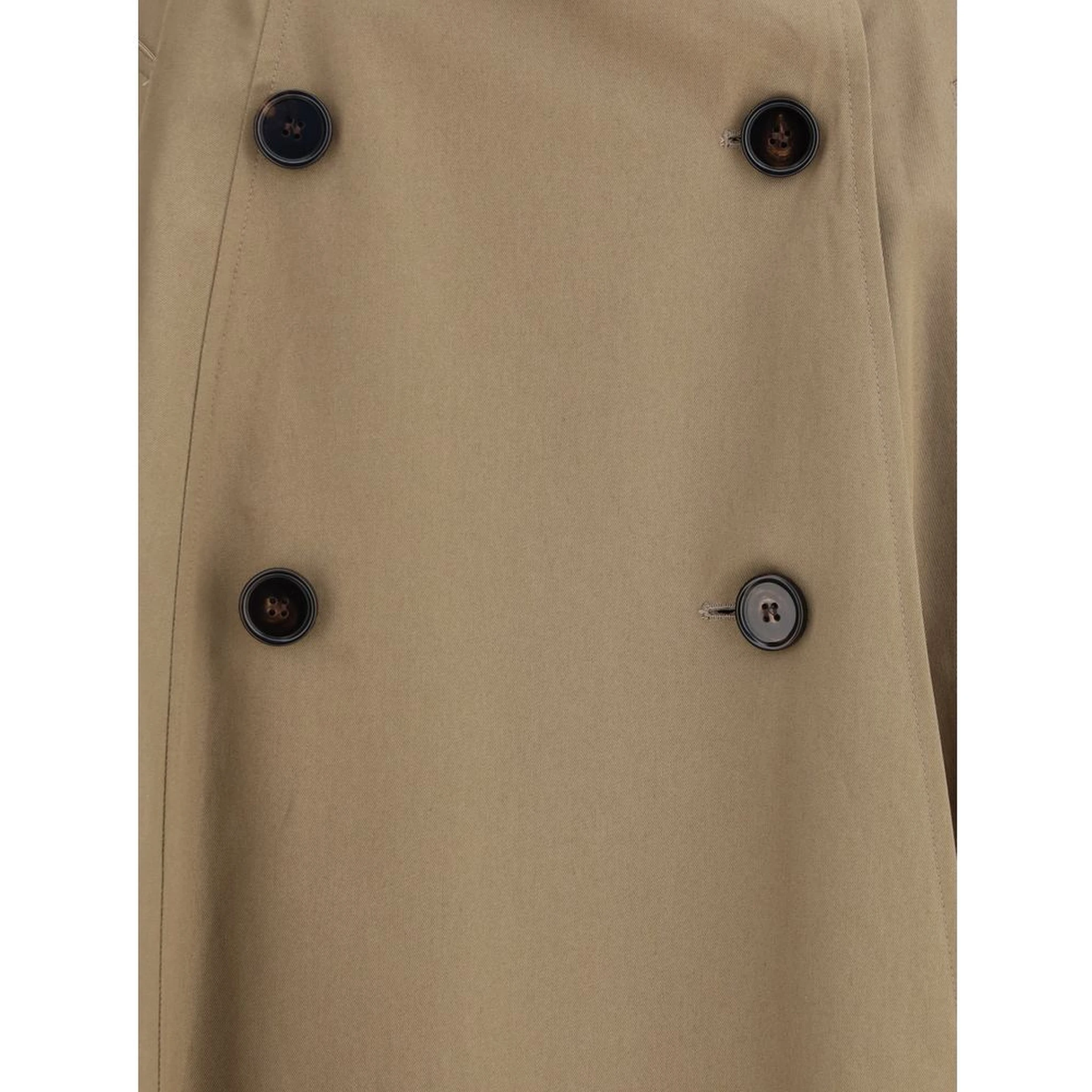 Brown Cotton Midi Skirt