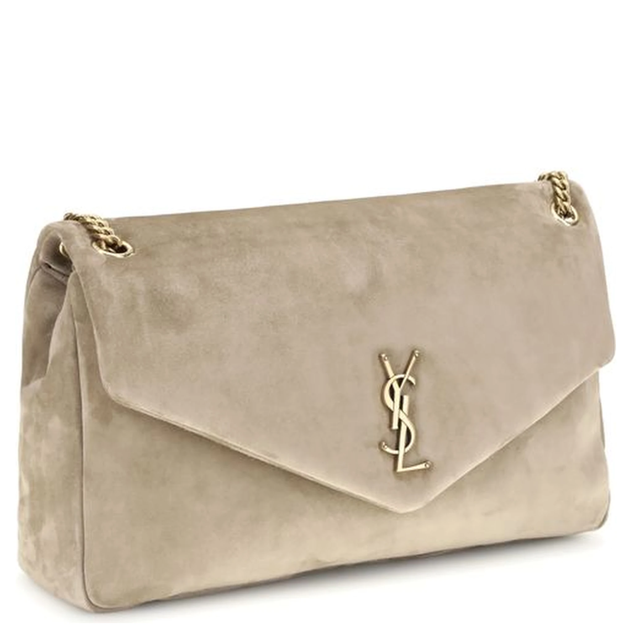 Beige Calf Leather Bos Taurus Shoulder Bag