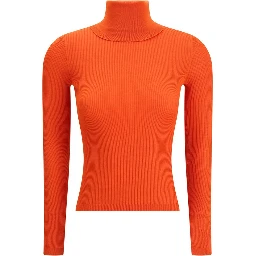 Orange Wool Turtleneck