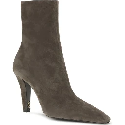 Gray Calf Leather Bos Taurus Ankle Boots