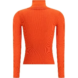 Orange Wool Turtleneck